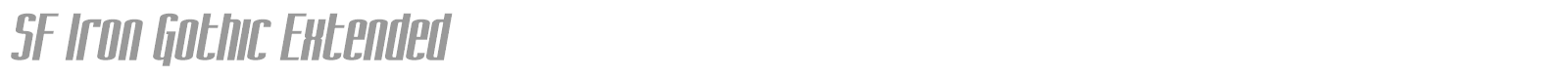 SF Iron Gothic font preview